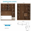 Ver imagem 2 de Quarto Modulado Casal Completo 7 Portas 4 Gavetas Lugano Jatoba Areia Santos Andirá