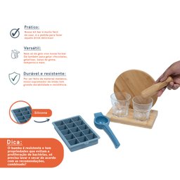 Kit espremedor de limão forma e kit caipirinha 7 pçs -Oikos - 3