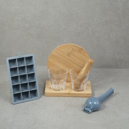 Kit espremedor de limão forma e kit caipirinha 7 pçs -Oikos - 4