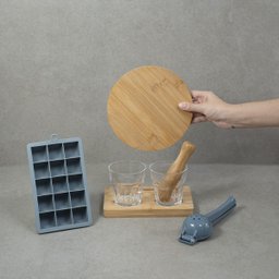 Kit espremedor de limão forma e kit caipirinha 7 pçs -Oikos - 5