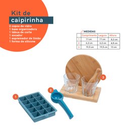 Kit espremedor de limão forma e kit caipirinha 7 pçs -Oikos - 2