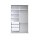 Ver imagem 6 de Guarda-Roupa Solteiro com Espelho 2 Portas 3 Gavetas