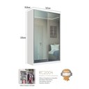 Ver imagem 3 de Guarda-Roupa 2 Portas de Correr 2 com Espelho 3 Gavetas Elara Branco