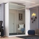 Ver imagem 1 de Guarda-Roupa Solteiro com Espelho 2 Portas 3 Gavetas