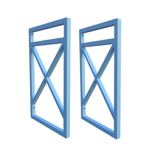 Suporte Nicho Prateleira Estilo Industrial Parede:Azul-celeste