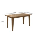 Ver imagem 3 de Conjunto Mesa de Jantar Liz 160cm 6 Cadeiras Linea Revestidas em Suede Cavalho Yescasa