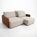Ver imagem 5 de Sofá Retrátil Reclinável 200cm Bouclé Pilar Bege/Marrom