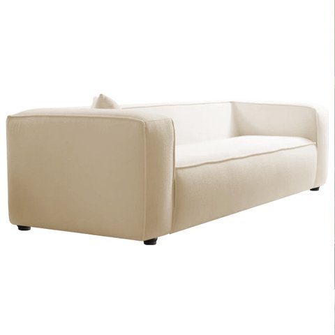 Sofá 3 Lugares 180cm Orgânico Luxo Recepção Cecília Bouclé