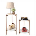 Ver imagem 3 de Conjunto de Mesa para Sala de Estar Cannes Branco/bronze