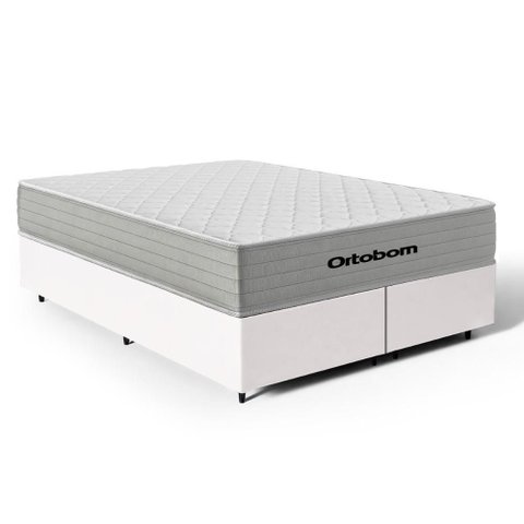 Cama Box com Colchão de Molas Ensacadas Ortobom One Face Plenno Superpocket Queen 158cm