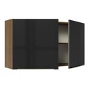 Ver imagem 6 de Armário Aéreo Madesa Lux 120 cm 2 Portas Rustic/Preto