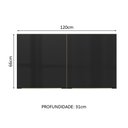 Ver imagem 3 de Armário Aéreo Madesa Lux 120 cm 2 Portas Rustic/Preto