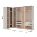 Ver imagem 4 de Guarda Roupa Planejado 7 Peças 1 Nicho com LED Samambaia CabeCasa MadeiraOriginals Offwhite
