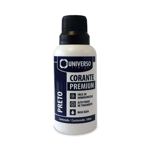 Corante Líquido Preto 50ml 12 Peças Universo