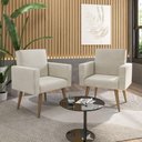 Ver imagem 6 de Kit 10 Poltronas: Elegância para Recepção e Sala de Espera Bege