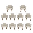 Ver imagem 4 de Kit 10 Poltronas: Elegância para Recepção e Sala de Espera Bege