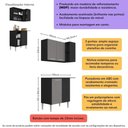 Ver imagem 2 de Kit Armário de Cozinha Aéreo Canto com Balcão 90cm 3 Portas Pequim Multimóveis Mp2381 Preto/