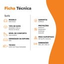 Ver imagem 3 de Sofá Modular na Caixa 3 Lugares com Puff Linho Aveludado D32 Cinza 303cm Cloud Zidi