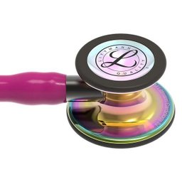 Estetoscopio 3m Littmann Cardiology Iv 6241 Framboesa com Rainbow Alto Polimento e Conector Preto - 4