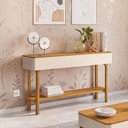 Ver imagem 5 de Estante Home Theater Virtus Cinamomo Off White com Aparador Fiero Off White Cinamomo- Hb Móveis