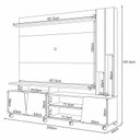 Ver imagem 2 de Estante Home Theater Virtus Cinamomo Off White com Aparador Fiero Off White Cinamomo- Hb Móveis