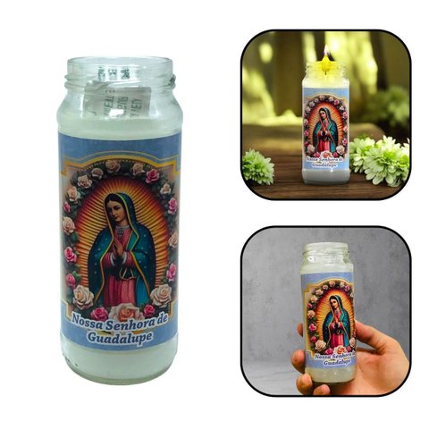 Vela Nossa Senhora de Guadalupe no Vidro