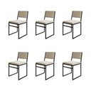 Ver imagem 1 de Kit 6 Cadeiras Industrial Isa Veludo Bege para Mesa Sala Cozinha Conforto - Bege