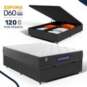 Ver imagem 2 de Cama Box Baú com Colchão Gazin de Espuma D28 Double Face Force Up Queen 158cm