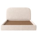 Ver imagem 7 de Cama Casal Flutuante com Cabeceira 140cm Aura W01 Suede Bege - Lyam Decor