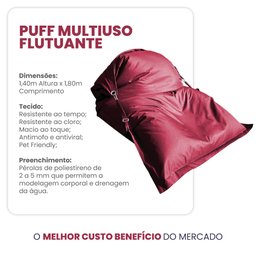 Puff Cama Solteiro Gigante Apoio Lombar Costas Pernas Relaxadas Poltrona Rotina Leitura Livro Area G - 8