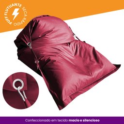 Puff Cama Solteiro Gigante Apoio Lombar Costas Pernas Relaxadas Poltrona Rotina Leitura Livro Area G - 9