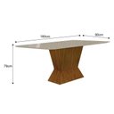 Ver imagem 2 de Mesa de Jantar Larissa 180x90 Freijó Off White - Leifer Móveis