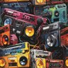Papel de Parede Gamer 3d Auto Colante Pintura Colorida Estilo Grafite Lambe Lambe Geek Lavavel 9m - 9