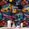 Papel de Parede Gamer 3d Auto Colante Pintura Colorida Estilo Grafite Lambe Lambe Geek Lavavel 9m - 1