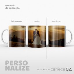 Personalizável - Caneca - 2 peças É DeCoração Canecas Premium - 4