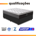 Ver imagem 6 de Cama Box Casal Colchão Gazin Maximus Molas Ensacadas 138x188x62cm Cinza / Preto