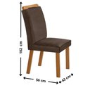 Ver imagem 4 de Conjunto Mesa de Jantar 120cm com 4 Cadeiras Estofadas Multimóveis Crrft-CON040 Madeirado/Off White