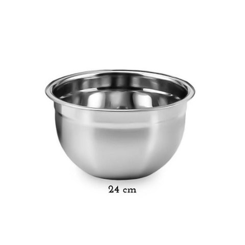 Tigela Inox Multiuso Profissional Aço Inoxidável Bowl 24cm 3L Fullcommerce
