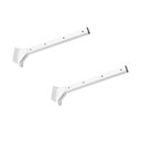 Ver imagem 4 de Kit 2 Suportes de Parede 5 Furos 60cm Varal Dobrável Lateral Branco - Nv153p