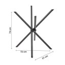 Ver imagem 4 de Conjunto de Mesa com 4 Cadeiras Luna Clássica Bege/Craqueado Preto/Junco Manteiga