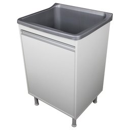 Tanque de Lavanderia 34 Litros Gabinete com Sifão e Válvula Cor:cinza - 2