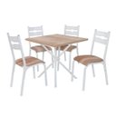 Ver imagem 3 de Conjunto de Mesa com 4 Cadeiras Luna Clássica Branco/Capuccino