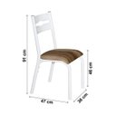 Ver imagem 6 de Conjunto de Mesa Redonda com 4 Cadeiras Luna Clássica Branco/Capuccino