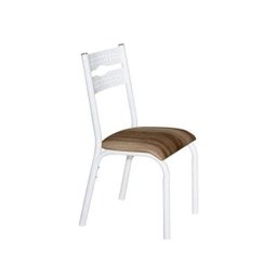 Conjunto de Mesa Redonda com 4 Cadeiras Luna Clássica Branco/Capuccino - 5 Conjunto de Mesa Redonda com 4 Cadeiras Luna Clássica Branco/Capuccino - 5