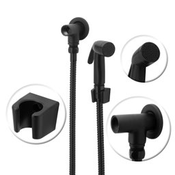 Kit Desviador Ducha/chuveiro Preto/black Flex.1,80 e Gatilho - 2