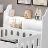 Cama Infantil Montessoriana Helo Solteiro com Nicho e Led - Branca - 2
