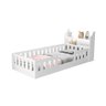Cama Infantil Montessoriana Helo Solteiro com Nicho e Led - Branca - 1