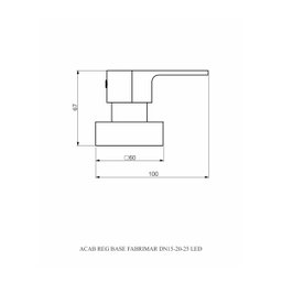 Acabamento de Registro Base Docol 1/2 e 3/4 e 1 (pequeno) Preto Fosco - Led Perflex - 2