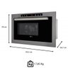 Kit Forno Elétrico Fischer Infinity Embutir 50l 5 Funções Inox + Micro-ondas Infinity 25l Inox - 5