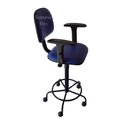 Ver imagem 2 de Cadeira Secretaria Caixa Alta - Braço com Regulagem de Altura com Rodízio pra Balcão Recepção - Aro-